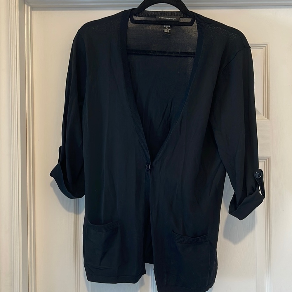 Cable & Gauge 3/4 sleeve light weight sweater size XL